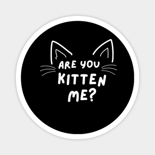 Are You KITTEN ME - funny and cute play on words Magnet